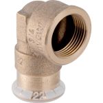 Codo de transición 90° Geberit serie Mapress Cobre con rosca hembra: CC499K, d=15mm, Rp=1/2″